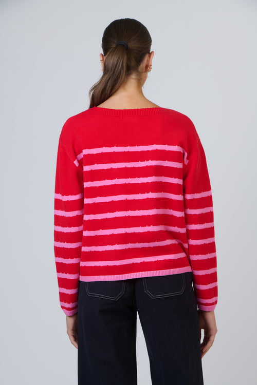 Striped Knit - Pink/Red