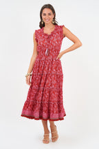 Sophia Dress - Red/Pink