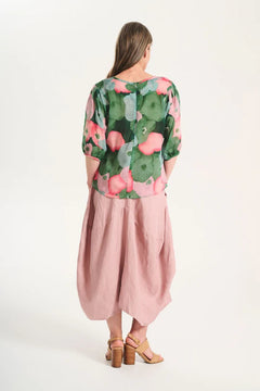 Milwaukee Skirt - Pink Linen/Tencel