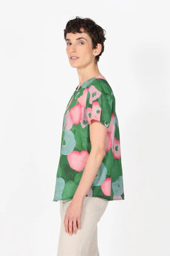Zahara Top - Green Floral