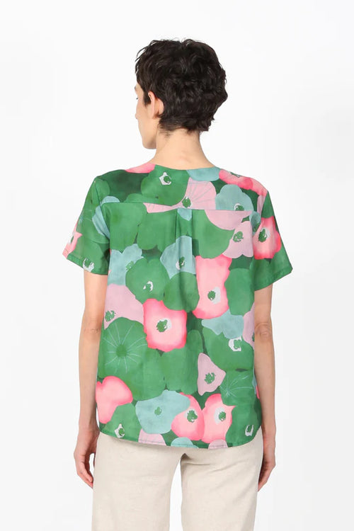 Zahara Top - Green Floral