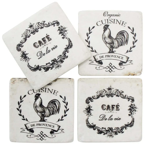 Rooster Cuisine S/4 Coasters