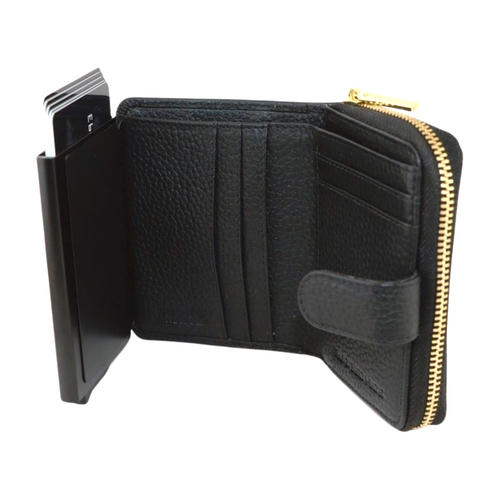 Belle Leather Wallet - Black