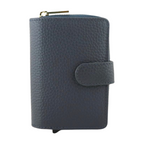 Belle Leather Wallet - Navy