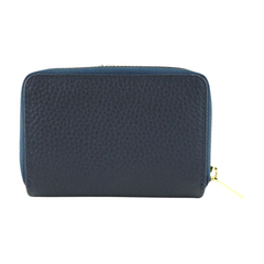 Belle Leather Wallet - Navy
