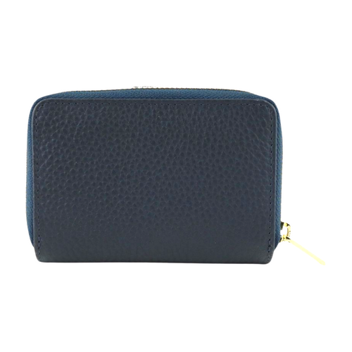 Belle Leather Wallet - Navy
