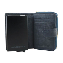 Belle Leather Wallet - Navy