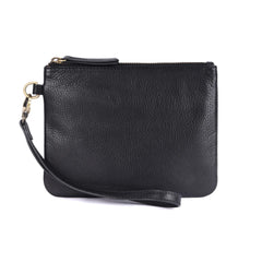 Carlota Leather Pouch - Black