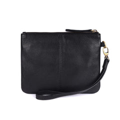Carlota Leather Pouch - Black