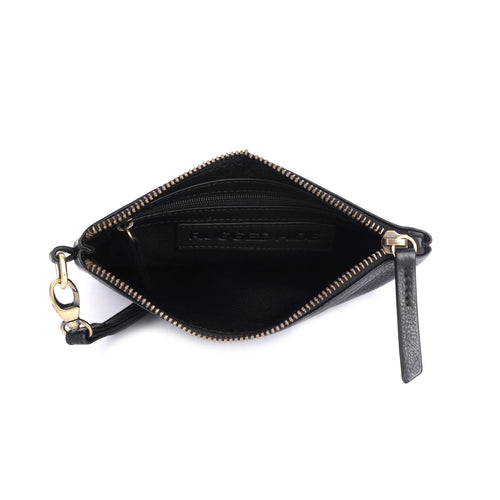 Carlota Leather Pouch - Black