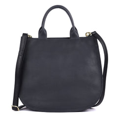 Pebbled Leather Tote Bag - Banksia Navy