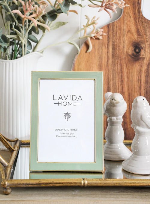 Sage / Gold Frame - 6x8