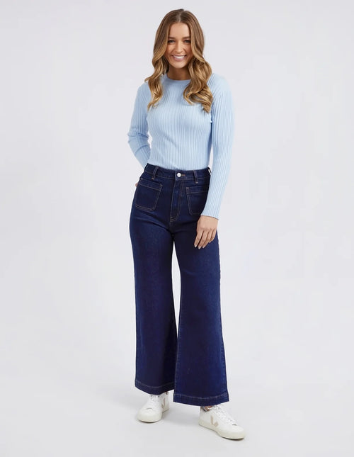 Sarah Wide Leg Jean - Dark Denim