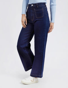 Sarah Wide Leg Jean - Dark Denim