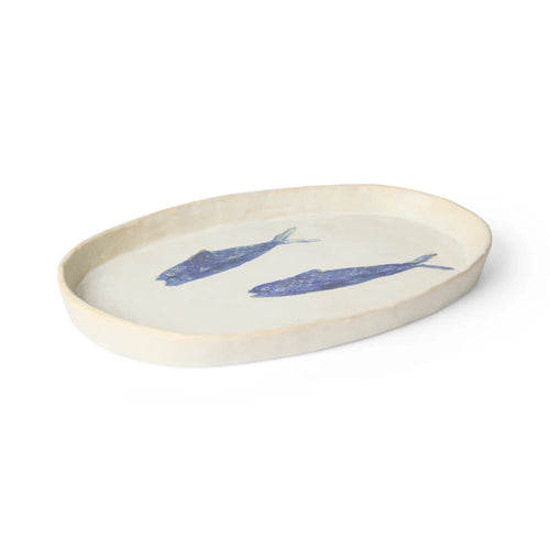 Sardine Dark Blue Glazed Plate