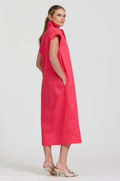 The Fifi Shirt Dress - Berry Crush