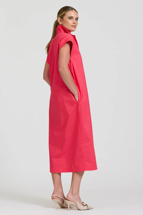 The Fifi Shirt Dress - Berry Crush