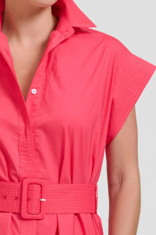 The Fifi Shirt Dress - Berry Crush