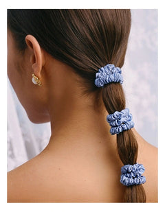 Slip Skinny Scrunchies - Cornflower Blue