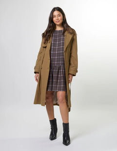 Arabella Drop Waist Dress - Rocky Road Plaid