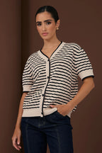 Stripe Cotton Knit - Short Sleeve