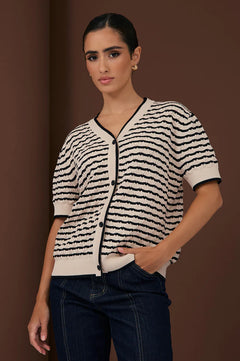 Stripe Cotton Knit - Short Sleeve