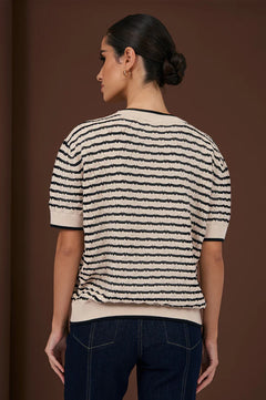 Stripe Cotton Knit - Short Sleeve