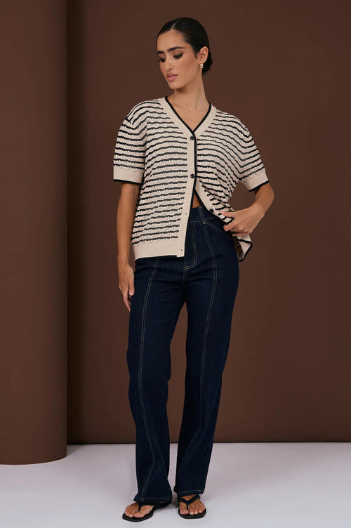 Stripe Cotton Knit - Short Sleeve
