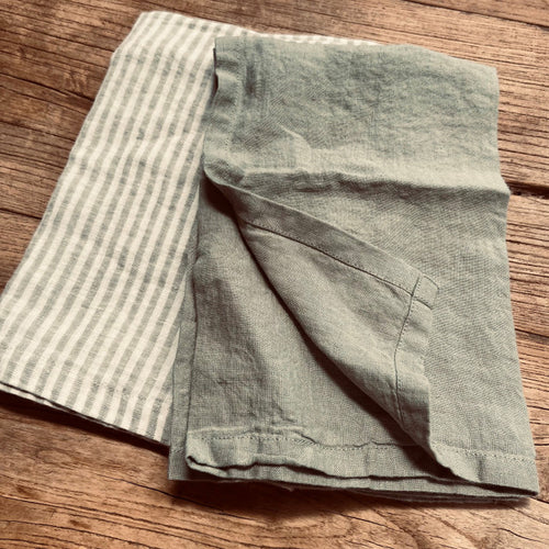 Linen Tea Towel - Sage
