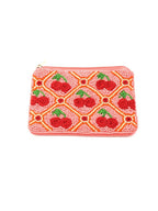 Cherry Beaded Purse - Garden Pink