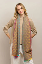 Latte Faded Heart Scarf