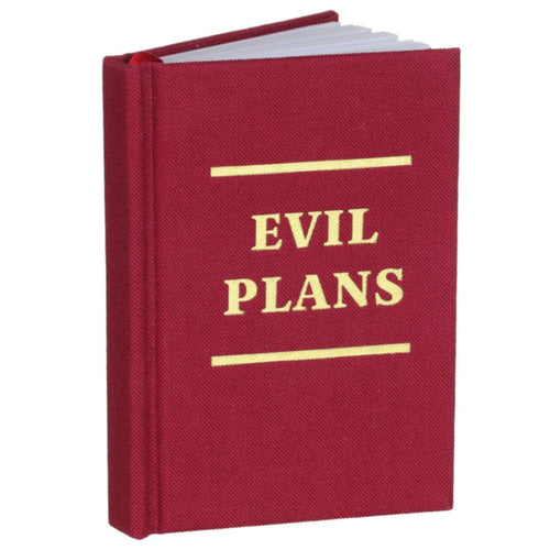 Hard Cover Tiny Notebook - Evil Plans