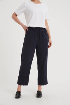 Deep Cuff Pant - Navy