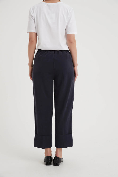 Deep Cuff Pant - Navy