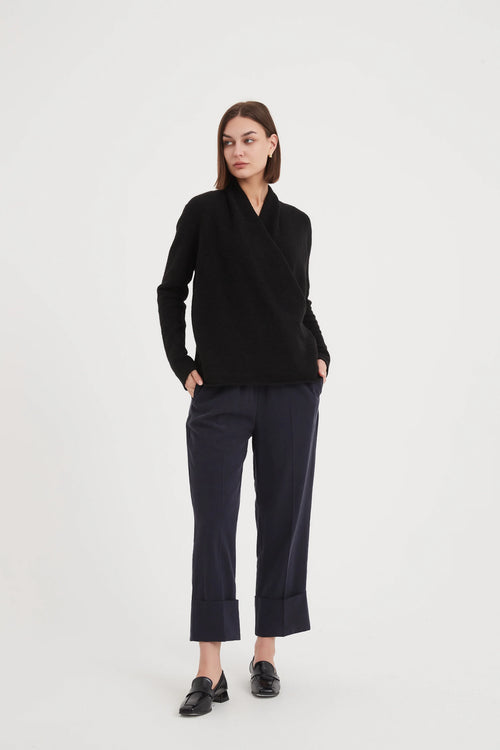 Deep Cuff Pant - Navy