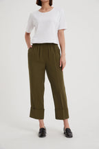 Deep Cuff Pant - Moss