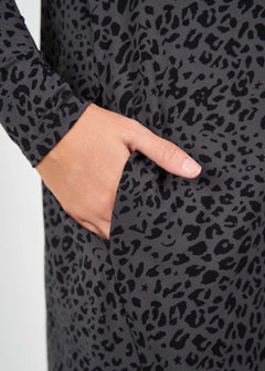 Turner Dress - Steel Leopard