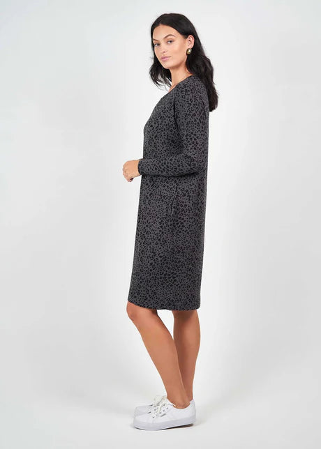 Turner Dress - Steel Leopard