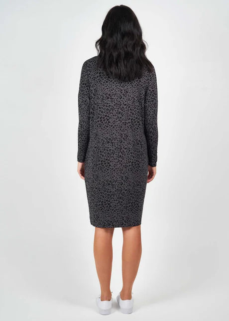 Turner Dress - Steel Leopard