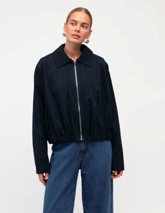Daily Bomber Jacket -Navy