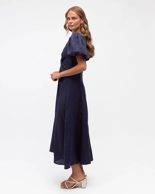 Linen Maxi - Navy