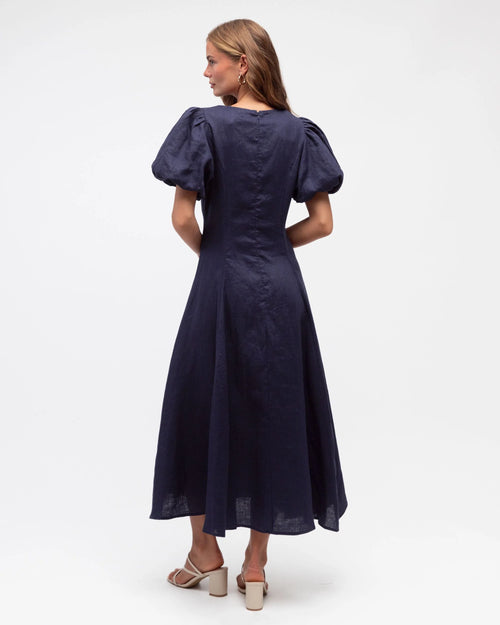 Linen Maxi - Navy