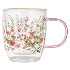 Wildflowers Glass Mug - Blush