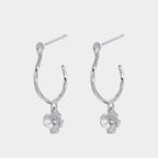 Fleur Hoop - Silver