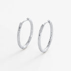 Medium Lily Hoop - Silver