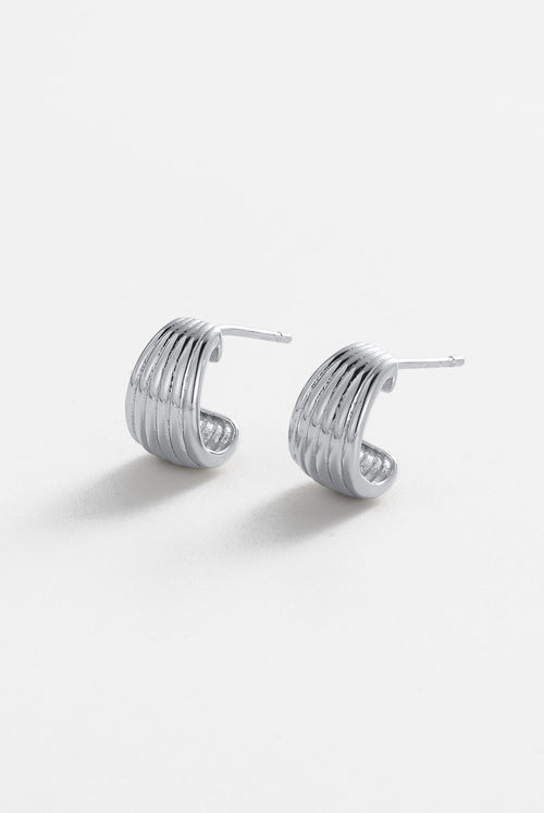 Sasha Hoop Small - Silver