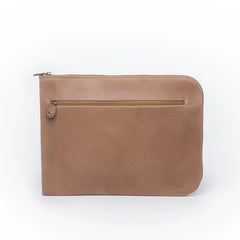 Leather Zip Folio - Natural