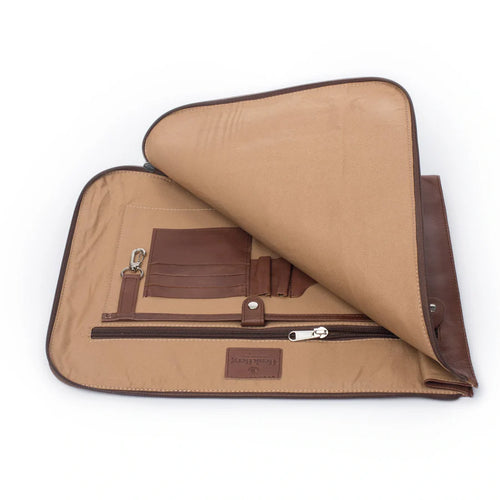 Leather Zip Folio - Natural