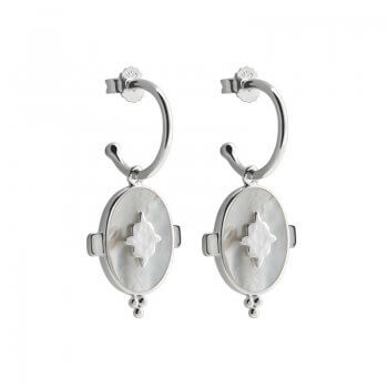 Mother of Pearl Oval Earrings