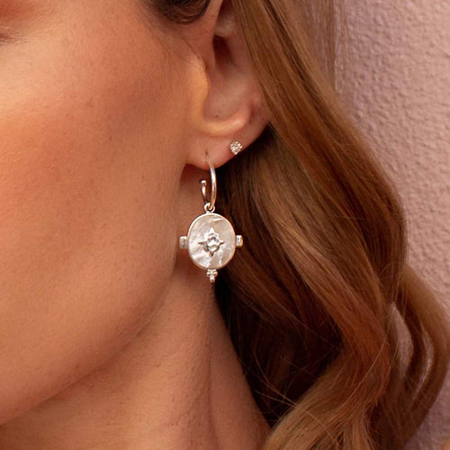 Mother of Pearl Oval Earrings